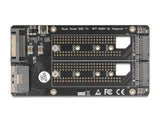 Delock SFF-8654 8i zu 2 x M.2 Key M NVMe SSD Konverter