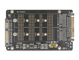 Delock Konverter M.2 Key M NVMe SSD zu U.2 und M.2 Key B SATA SSD zu SATA