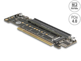 Delock PCI Express 4.0 x16 Riser Karte mit 2 x M.2 Key M NVMe Slot – Bifurcation