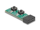 Delock Schalter mit Resettaste und Ein- / Austaste für PC-Mainboard