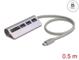 Delock 3 Port USB 5 Gbps Hub inklusive SD und Micro SD Card Reader mit USB Type-C™ Anschluss
