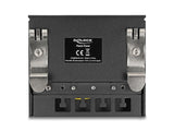 Delock Mini Desktop Patchpanel RJ45 Buchse 4 Port Cat.6A geschirmt schwarz - zur Montage an Tisch, Wand oder Hutschiene
