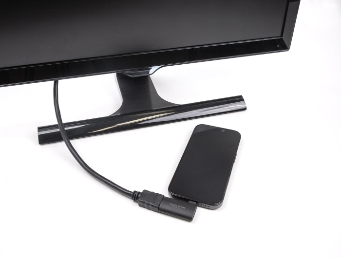 Delock USB Type-C™ Stecker zu HDMI Buchse (DP Alt Mode) Adapter 4K gewinkelt