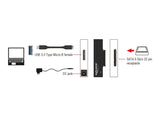 Delock Konverter USB 5 Gbps zu SATA 6 Gbps inkl. Netzteil