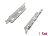Delock 19″ Tragschiene längenverstellbar 368 - 600 mm für Netzwerkschrank 1 HE grau 1 Paar