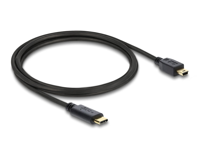 Delock Kabel USB Type-C™ 2.0 Stecker > USB 2.0 Typ Mini-B Stecker 1,0 m schwarz