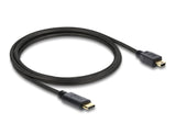 Delock Kabel USB Type-C™ 2.0 Stecker > USB 2.0 Typ Mini-B Stecker 1,0 m schwarz