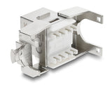 Delock Keystone Modul RJ45 Buchse zu LSA Cat.6A geschirmt werkzeugfrei mit Staubschutzklappe