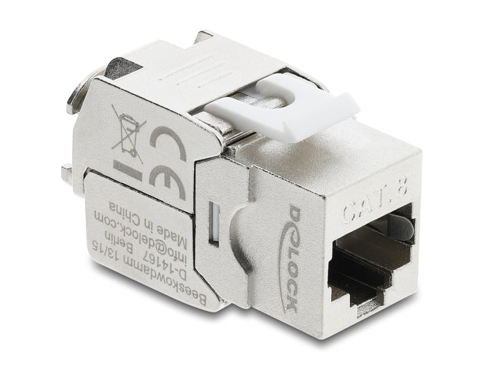 Delock Keystone Modul RJ45 Buchse zu LSA Cat.8.1 geschirmt werkzeugfrei