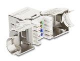 Delock Keystone Modul RJ45 Buchse zu LSA Cat.6A mit Metall Latch werkzeugfrei 90° winkelbar geschirmt
