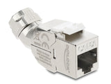 Delock Keystone Modul RJ45 Buchse zu LSA Cat.6A werkzeugfrei 45° winkelbar geschirmt