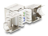 Delock Keystone Modul RJ45 Buchse zu LSA Cat.6A werkzeugfrei 45° winkelbar geschirmt