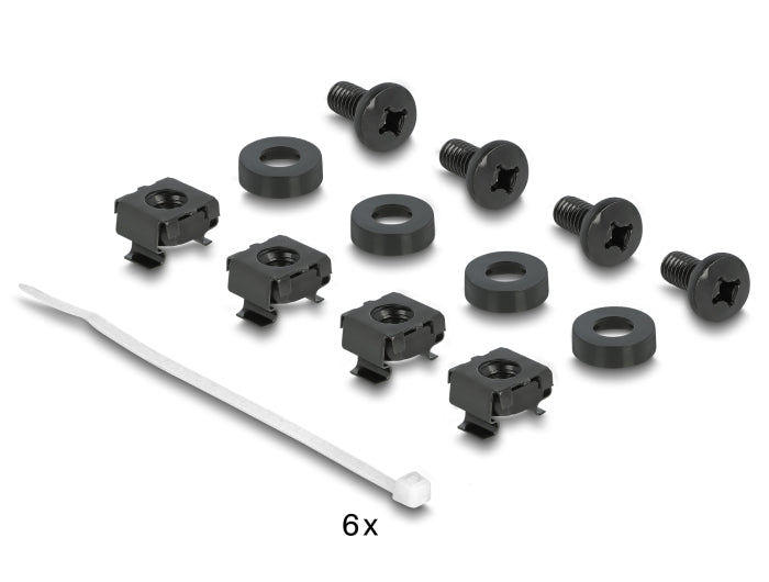 Delock 10″ Kabelmanagement Bürstenleiste mit Kabelabfangplatte 1 HE schwarz
