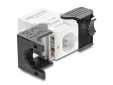 Delock Keystone Modul RJ45 Buchse zu LSA Cat.6 UTP werkzeugfrei schwarz / weiß