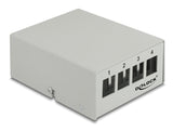 Delock Keystone Patchpanel 4 Port grau