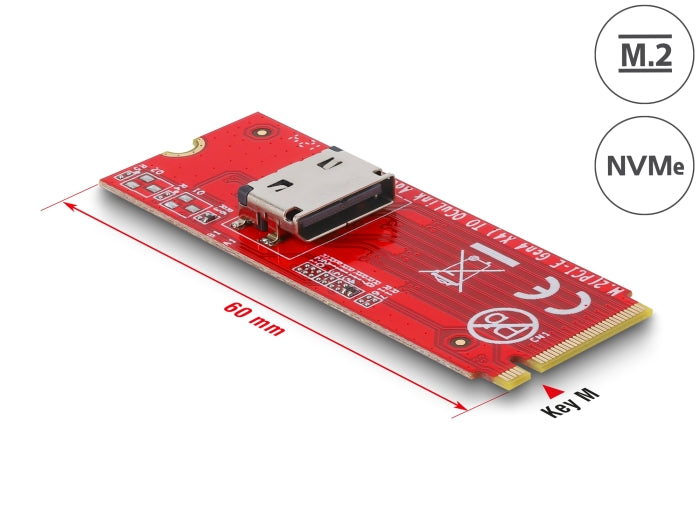 Delock M.2 Key M zu 1 x OCuLink SFF-8612 Konverter