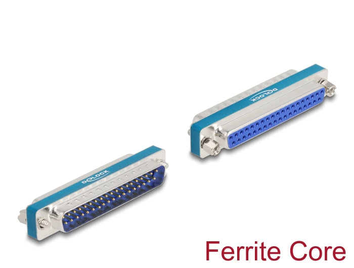 Delock HF/EMI Entstörfilter D-Sub 37 Pin Stecker zu Buchse mit Tiefpass induktiv