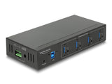 Delock Externer Industrie Hub 4 x USB 5 Gbps Typ-A mit 20 kV ESD Schutz
