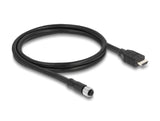 Delock M12 Kabel A-kodiert 17 Pin Buchse zu HDMI Stecker 1 m schwarz