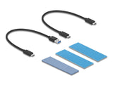 Delock Externes USB Type-C™ Combo Gehäuse für M.2 NVMe PCIe oder SATA SSD - werkzeugfrei
