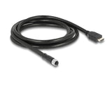 Delock M12 Kabel A-kodiert 17 Pin Buchse zu HDMI Stecker 2 m schwarz