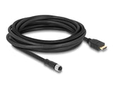 Delock M12 Kabel A-kodiert 17 Pin Buchse zu HDMI Stecker 5 m schwarz