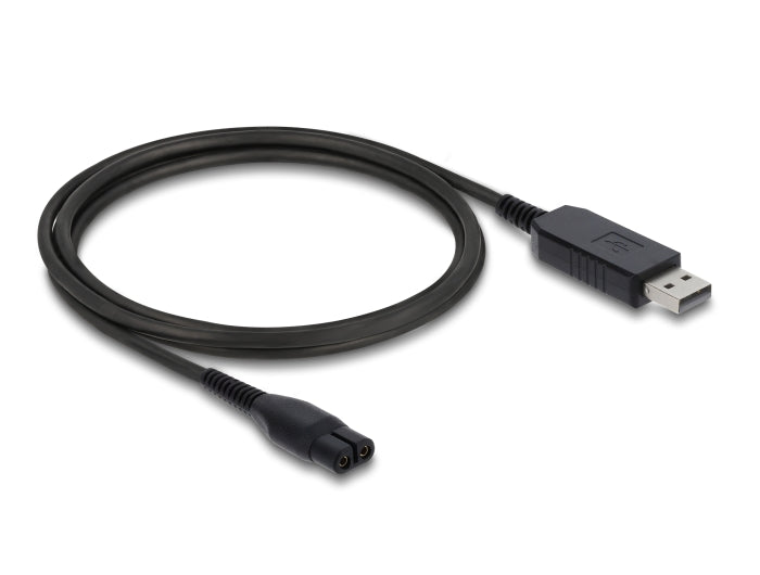 Delock USB Ladekabel 4,3 V für Elektrorasierer kompatibel mit Philips OneBlade 360 Face + Body - Rasierer Ladegerät Ersatzkabel 1 m