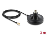 Delock Magnetischer Antennen Standfuß 1 x N Buchse zu 1 x RP-SMA Stecker ULA100 3 m outdoor schwarz