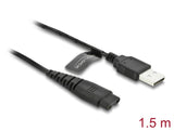 Delock USB Ladekabel 5 V für Elektrorasierer kompatibel mit Hatteker RFC-588, RFC-598, RFC-690, RFC-692, RFC-696, RSCX-7568, RSCX-9598 Serie - Rasierer Ladegerät Ersatzkabel 1,2 m