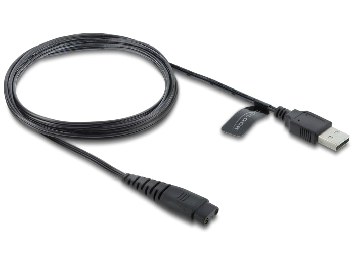 Delock USB Ladekabel 5 V für Elektrorasierer kompatibel mit Hatteker RFC-588, RFC-598, RFC-690, RFC-692, RFC-696, RSCX-7568, RSCX-9598 Serie - Rasierer Ladegerät Ersatzkabel 1,2 m