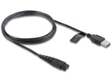 Delock USB Ladekabel 5 V für Elektrorasierer kompatibel mit Hatteker RFC-588, RFC-598, RFC-690, RFC-692, RFC-696, RSCX-7568, RSCX-9598 Serie - Rasierer Ladegerät Ersatzkabel 1,2 m