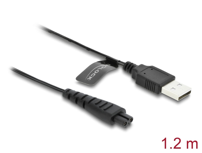 Delock USB Ladekabel / USB Ladeadapter 5 V für Elektrorasierer kompatibel mit Remington HC4250, MB4200, MB6850, XR1330 Serie - Rasierer Ladegerät Ersatzkabel 1,2 m