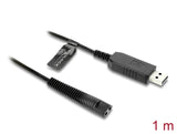 Delock USB Ladekabel 12 V für Elektrorasierer kompatibel mit Braun Series 1, 3, 5, 7, 9 - Rasierer Ladegerät Ersatzkabel 1 m