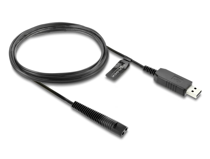 Delock USB Ladekabel 12 V für Elektrorasierer kompatibel mit Braun Series 1, 3, 5, 7, 9 - Rasierer Ladegerät Ersatzkabel 1 m