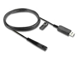Delock USB Ladekabel 12 V für Elektrorasierer kompatibel mit Braun Series 1, 3, 5, 7, 9 - Rasierer Ladegerät Ersatzkabel 1 m