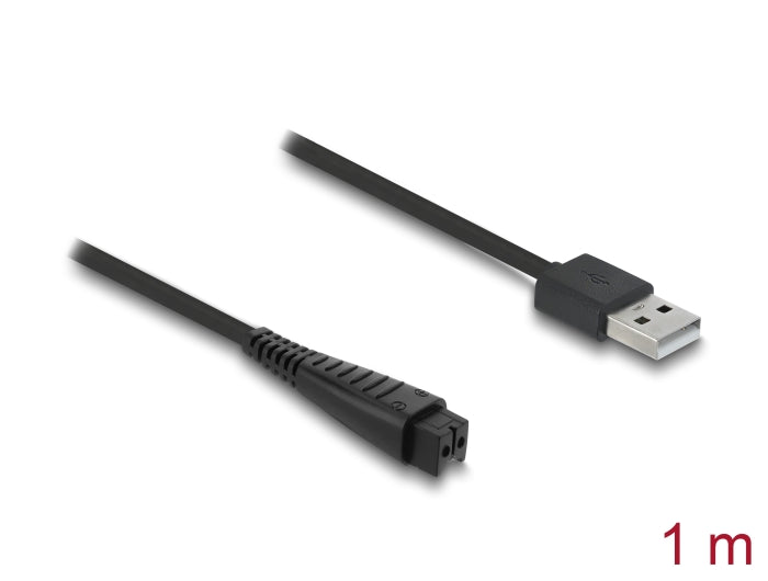 Delock USB Ladekabel 4,8 V für Elektrorasierer kompatibel mit Panasonic ES-LV97, ES-LA63, RE7-51, RE7-59 Serie - Rasierer Ladegerät Ersatzkabel 1,5 m