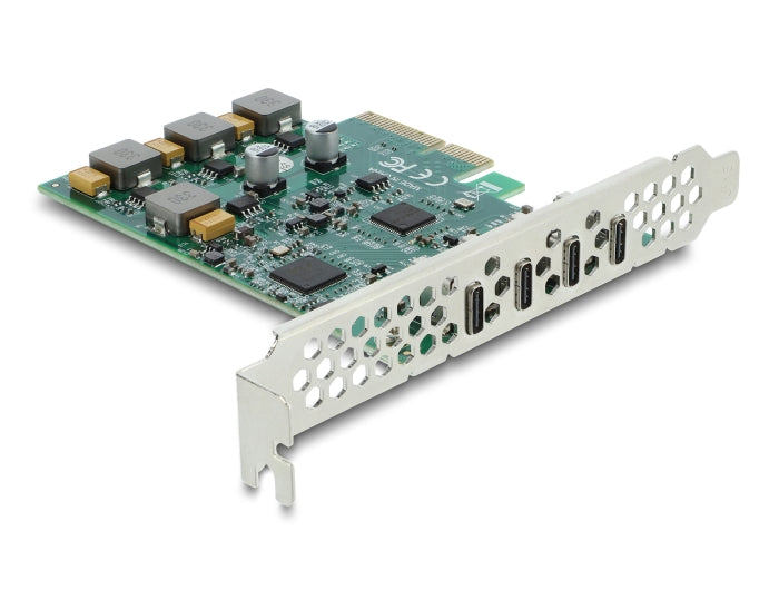 Delock PCI Express x4 Karte zu 4 x USB Type-C™ 10 Gbps - Low Profile Formfaktor