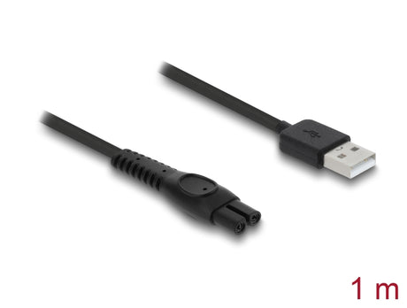 Delock USB Ladekabel 5 V für Elektrorasierer kompatibel mit Philips QP2724, QP2834, QP1924, MG9520 Serie - Rasierer Ladegerät Ersatzkabel 1 m