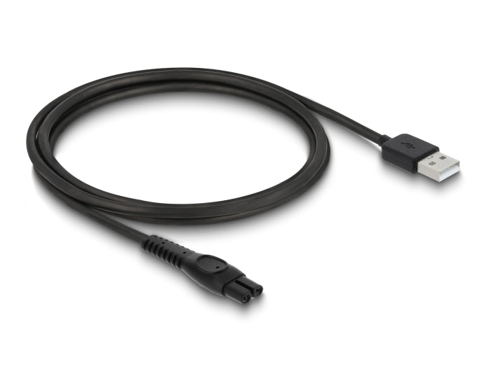 Delock USB Ladekabel 5 V für Elektrorasierer kompatibel mit Philips QP2724, QP2834, QP1924, MG9520 Serie - Rasierer Ladegerät Ersatzkabel 1 m
