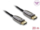 Delock Aktives Optisches Kabel DisplayPort 2.1 8K 60 Hz 40 Gbps 20 m