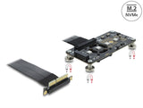 Delock PCI Express 3.0 x4 zu M.2 Key M Adapter mit Lüfter und Kabel 10 cm