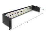 Delock 19″ Hutschienenpanel 1 HE schwarz