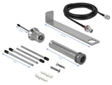 Delock LPWAN 868 MHz Antenne TNC Buchse 3 dBi omnidirektional starr mit Anschlusskabel RG-58 C/U 3 m Wandmontage outdoor silber