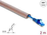 Delock Kabelkanal PVC flexibel 20 x 10 mm - Länge 2 m braun