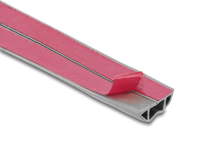 Delock Kabelkanal PVC flexibel 50 x 14 mm - Länge 2 m grau
