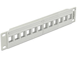 Delock 10″ Keystone Patchpanel 12 Port grau
