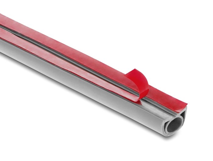 Delock Kabelkanal PVC flexibel 20 x 10 mm - Länge 2 m grau