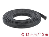 Delock Geflechtschlauch dehnbar 10 m x 12 mm schwarz