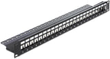 Delock 19″ Keystone Patchpanel 24 Port schwarz