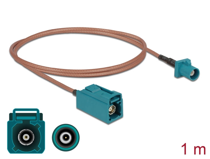 Delock Antennenkabel FAKRA Z Stecker > FAKRA Z Buchse RG-316 1 m